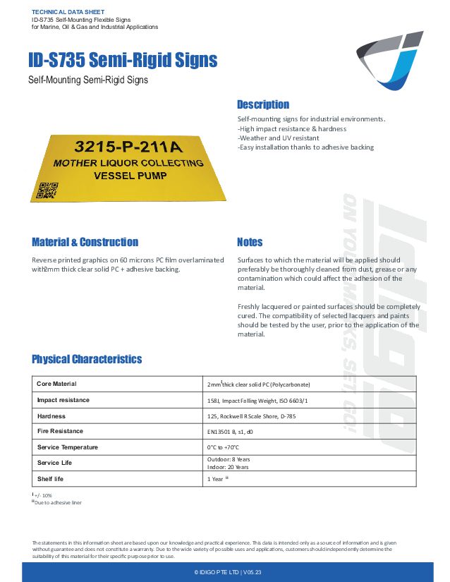 ID-S735 Datasheet, front page image